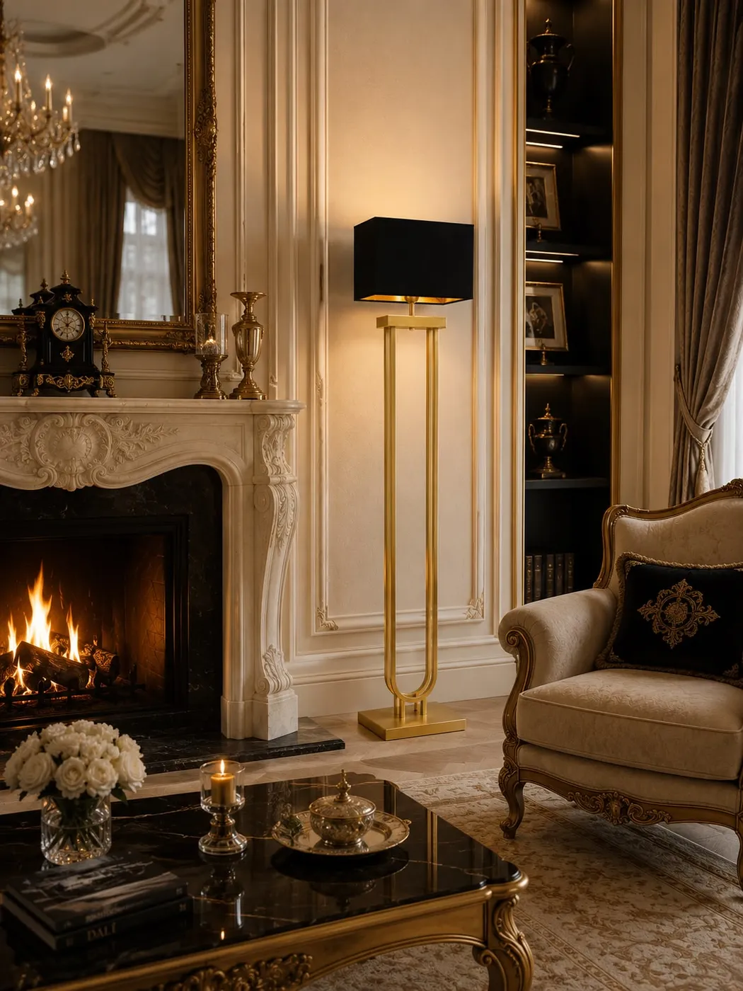 Acamar Fırçalı Gold Metal Lambader